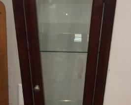 Display stand with glass door