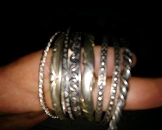 Silver bracelets 