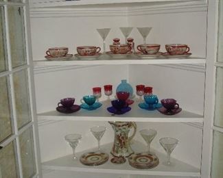 Dining Room: The other built-in bookcase has more porcelain and stemware.