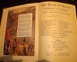 Family Room: This is the first volume/first pages of one of the antique books. This set of books was given to a family member at Chanukah in 1918, as inscribed on the preceding page.