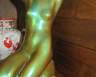 Zsolnay Hungary Eozine Iridecent Glaze Nude
