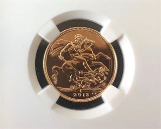 2013 Gold Sovereign from India
