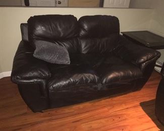 Pleather couch and loveseat