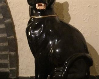 Lg. black panther vase