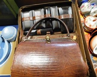 Leather purse and travel set