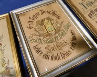 Antique framed sampler