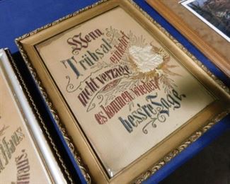 Antique framed sampler