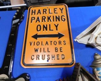 Harley Parking sign
