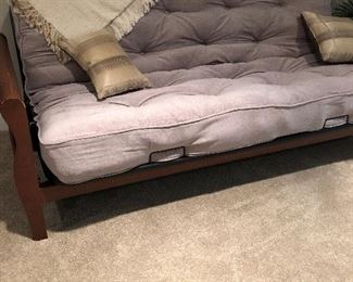 Nice futon. Mattress is nice and thick.