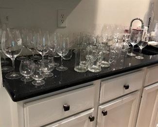 Owner was a sommelier so we have lots of wine glasses--boxes of them!