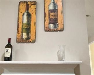 Large bottle (empty ha ha) and two pictures