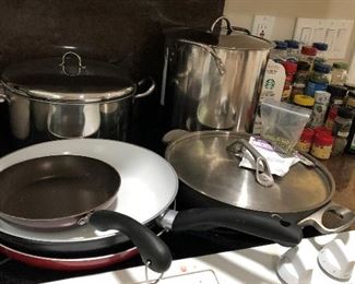 more fry pans and stock pot