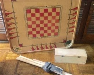 Carrom board with accessories
