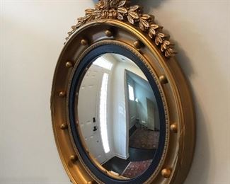 Vintage Federal Style Eagle Porthole Convex mirror