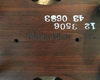 Vintage Ethan Allen fiddle leaf stool