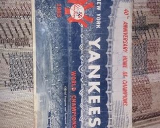 Vintage New York Yankees Baseball Program