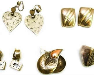 24. Five 5 Pairs of Silver and Silver Plated Earrings