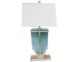 47. Deco Style Lucite Lamp