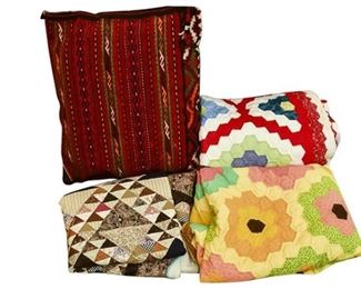 73. Group Lot of Handmade Patchwork Quilts