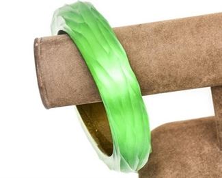 91. ALEXIS BITTAR Green Bangle Bracelet