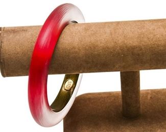 93. ALEXIS BITTAR Red Bangle Bracelet