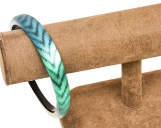 100. ALEXIS BITTAR Two Tone Bangle Bracelet