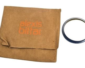 102. ALEXIS BITTAR Blue Bangle Bracelet