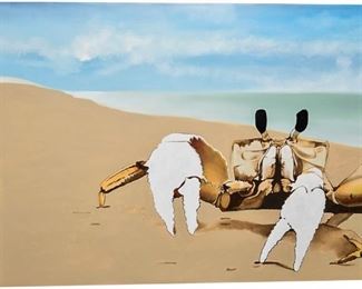 Brand, Lois American 21st C., Crab on the Sand