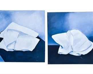 Brand, Lois American 21st C., Two 2 Napkin Studies