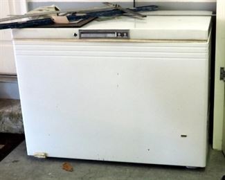 Frigidaire Electric Chest Deep Freezer, Powered Up And Working, 37" x 49" x 28"