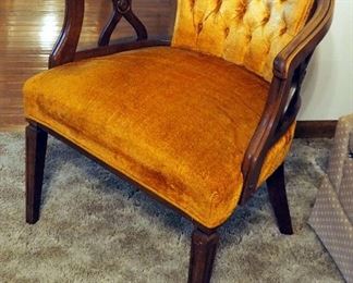 Mid Century Occasional Chair, 29" High x 26" Wide