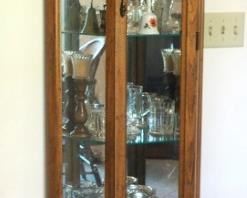 Lighted Mirrored Curio Cabinet, 71" x 24" x 12"