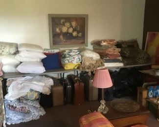 Bed Linens, Pillows,  Luggage