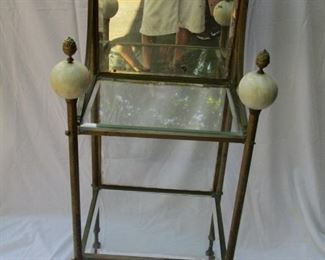 Metal and glass display shelf