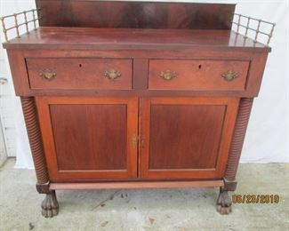 Victorian sideboard with claw feet