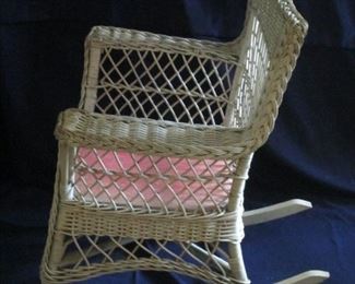 Wicker rocker mid 50s