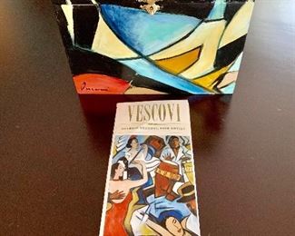 Hand painted box signed by Val Vescovi