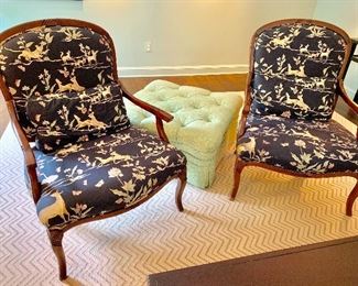 Sherrill Upholstered arm chairs (pair)