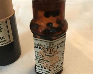 Vintage medicine bottle - Lapactic Pills made by Sharp & Dohme, Baltimore.  $45