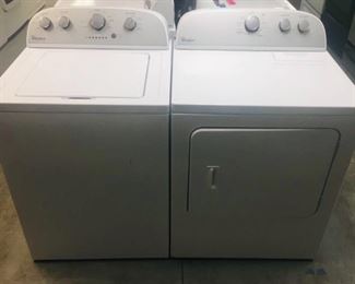 whirlpool washer and dryer-gently used
