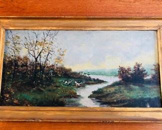 beautiful antique oil painting