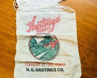 Vintage Hastings seed bag