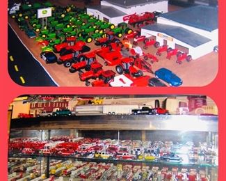 1000 plus die cast vehicles including corgi, code 3, rcmp country, 2st gear, jack daniels, Coca Cola, matchbox, ERTL, green light, hot wheels, M 2 machine, motor max, hero patrol, racing champions, road champs, hot persuit and more! Many new in box.