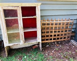 pie safe and wine racks