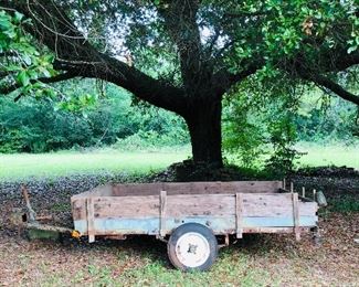 Metal bottom trailer   Great for hauling your mower!