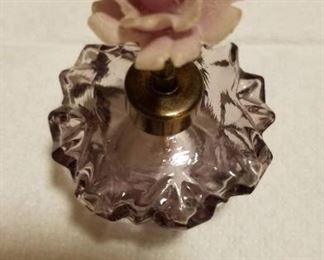 IRice Amethyst bottle with rose stopper $50