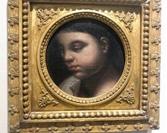 In the 1700's, when people of wealth were hit with hard times, it wasn''t unusual for them to cut up portraits and to sell the pieces of the paintings. This is an example and it's quite lovely.