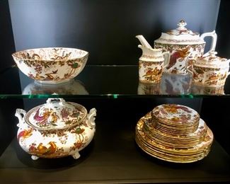 This pattern of China is "Olde Avesbury" (Ely Chelsea Shape) by Royal Crown Derby English Bone China, and I believe we have nearly every piece of this gorgeous set, which would be absolutely perfect gracing your Thanksgiving Table.  Keep scrolling and you will see more..  