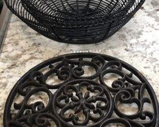 Wire baskets and a neat trivet