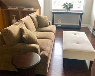 Another gorgeous sofa and tufted ottoman